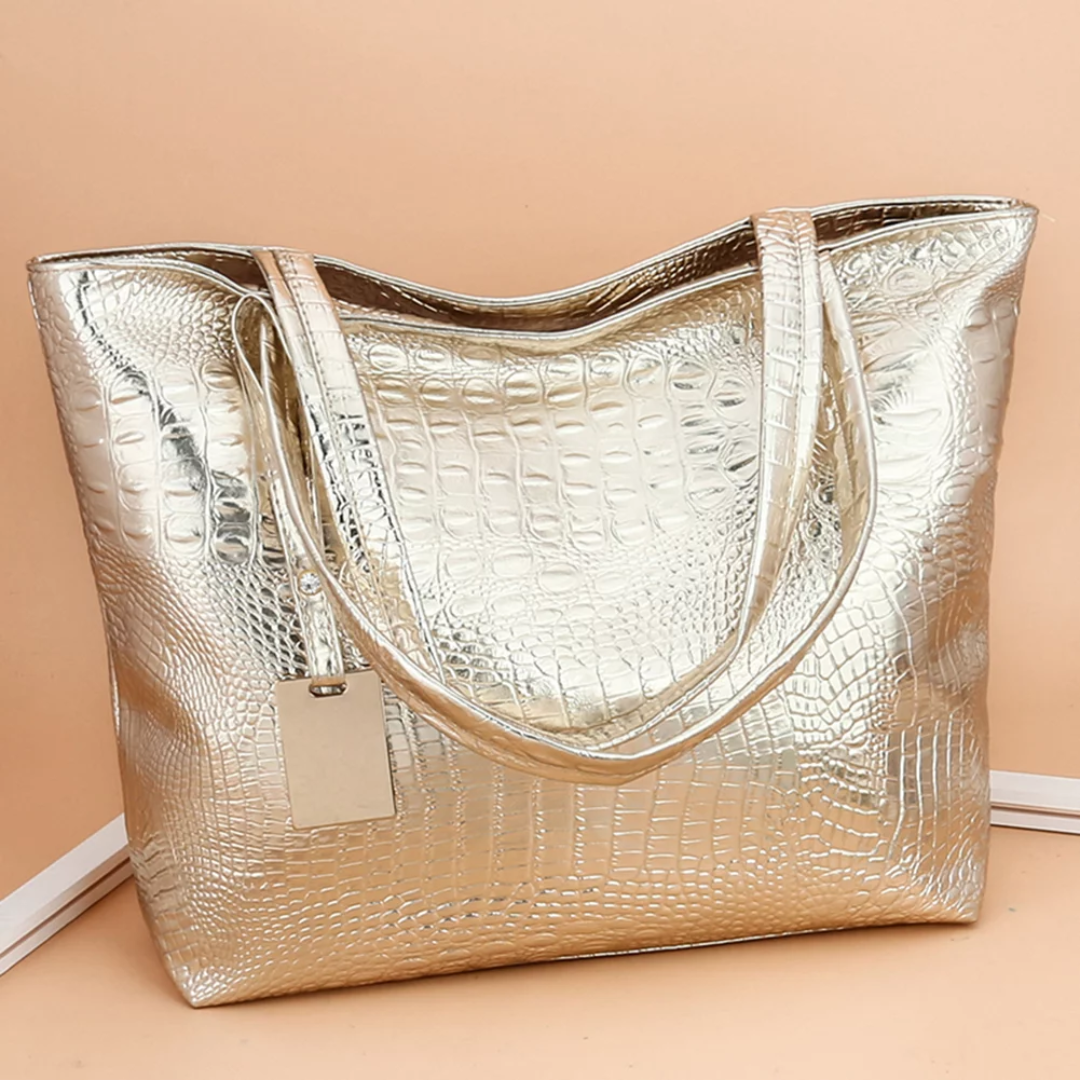 Anastasia | Women's Shoulder Bag - Spacious & Stylish with Crocodile Skin Texture