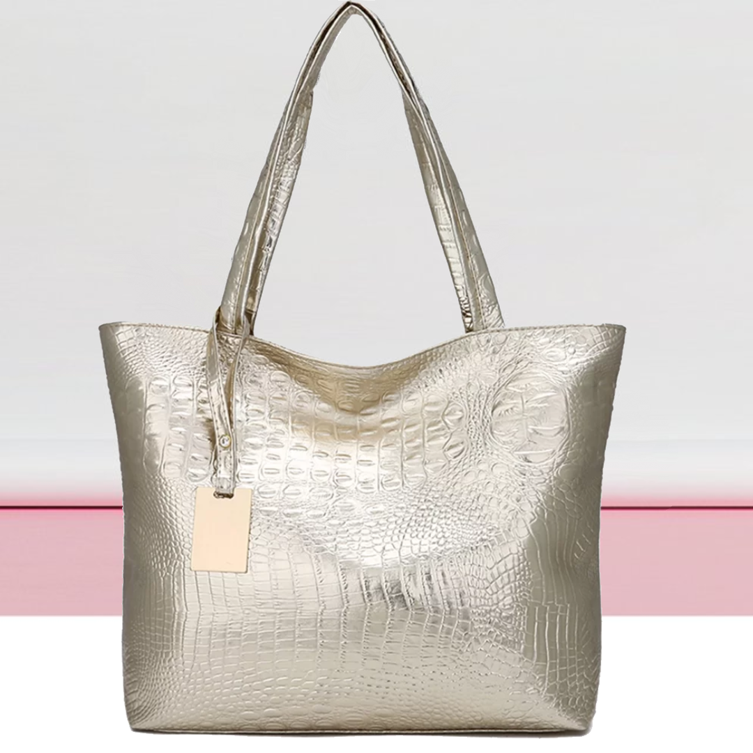 Anastasia | Women's Shoulder Bag - Spacious & Stylish with Crocodile Skin Texture