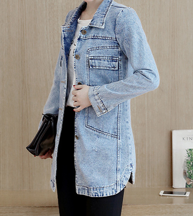 Alia | Women's Long Denim Jacket – Relaxed Fit, Retro Vibes & Ultra-Stylish