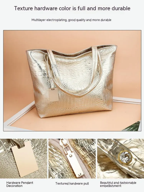 Anastasia | Women's Shoulder Bag - Spacious & Stylish with Crocodile Skin Texture