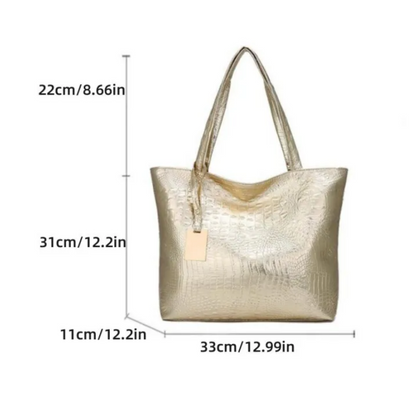 Anastasia | Women's Shoulder Bag - Spacious & Stylish with Crocodile Skin Texture