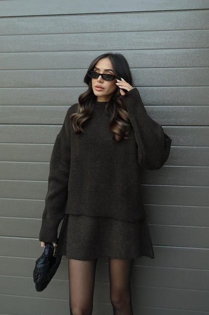 Olivia | Women's Knit Set - Cozy Sweater & Skirt Combo for Effortless Style