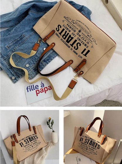 Elowen | Women's Large Tote Bag - Casual & Trendy Canvas Bag