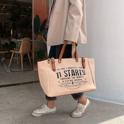 Elowen | Women's Large Tote Bag - Casual & Trendy Canvas Bag