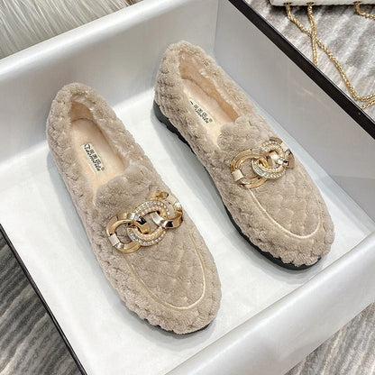 Lilly | Women's Winter Plush Loafers – Cozy, Warm & Effortlessly Chic