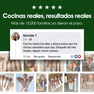 Juego de Utensilios de Acacia de Hoja Pequeña NELVAY