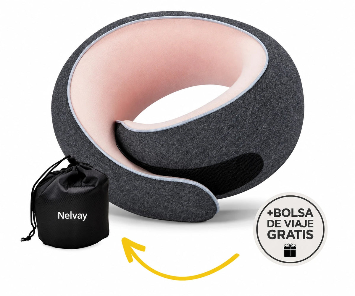 Almohada de viaje NELVAY rosa