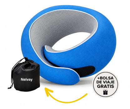 Almohada de viaje NELVAY azul