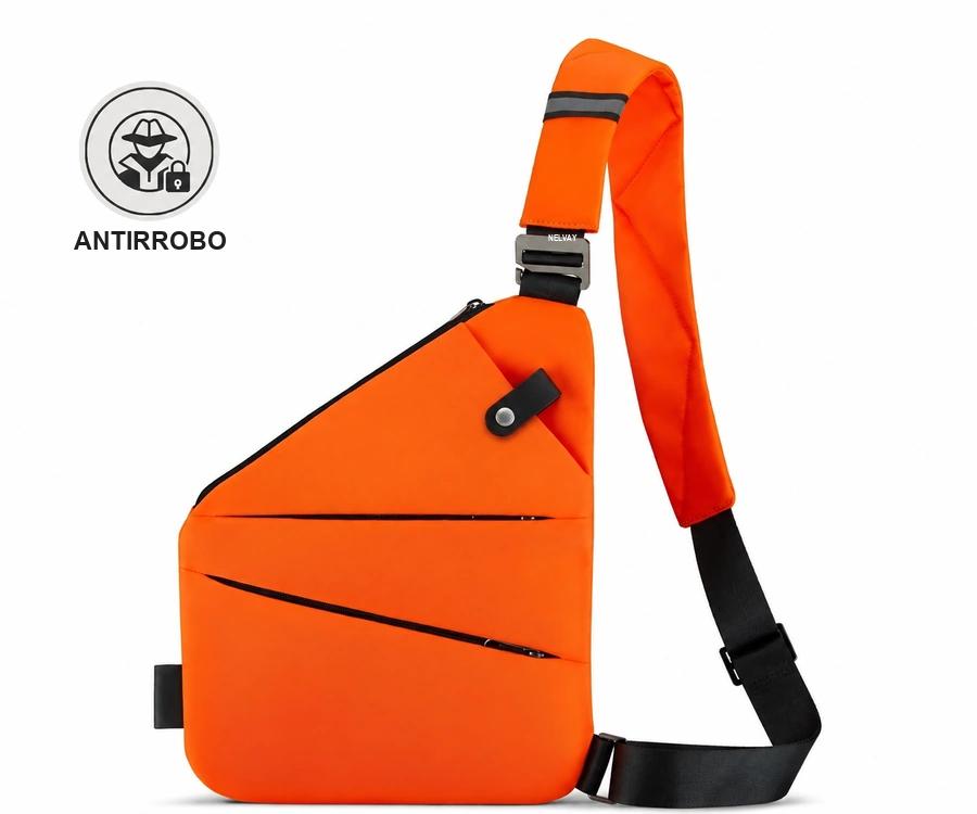 Bolso antirrobo Nelvay color naranja neón