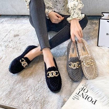 Lilly | Women's Winter Plush Loafers – Cozy, Warm & Effortlessly Chic