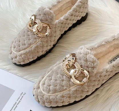 Lilly | Women's Winter Plush Loafers – Cozy, Warm & Effortlessly Chic