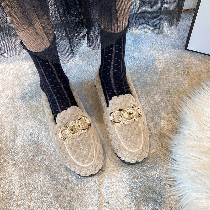 Lilly | Women's Winter Plush Loafers – Cozy, Warm & Effortlessly Chic