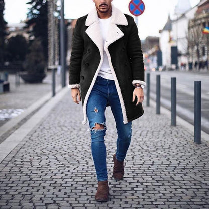 Thaddeus | Stylish Double-Breasted Overcoat for Men Winter Fashion