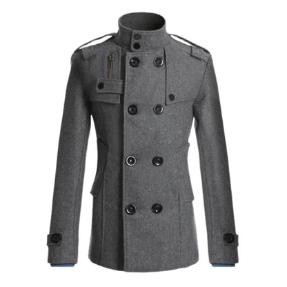 Tiberius | Classic Double-Breasted Men's Overcoat for Stylish Look