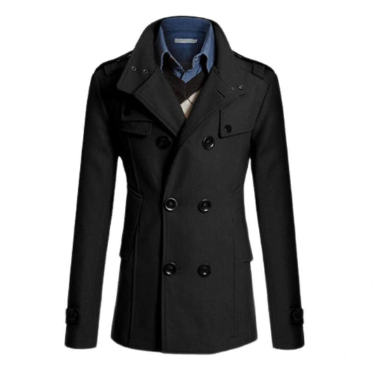 Tiberius | Classic Double-Breasted Men's Overcoat for Stylish Look