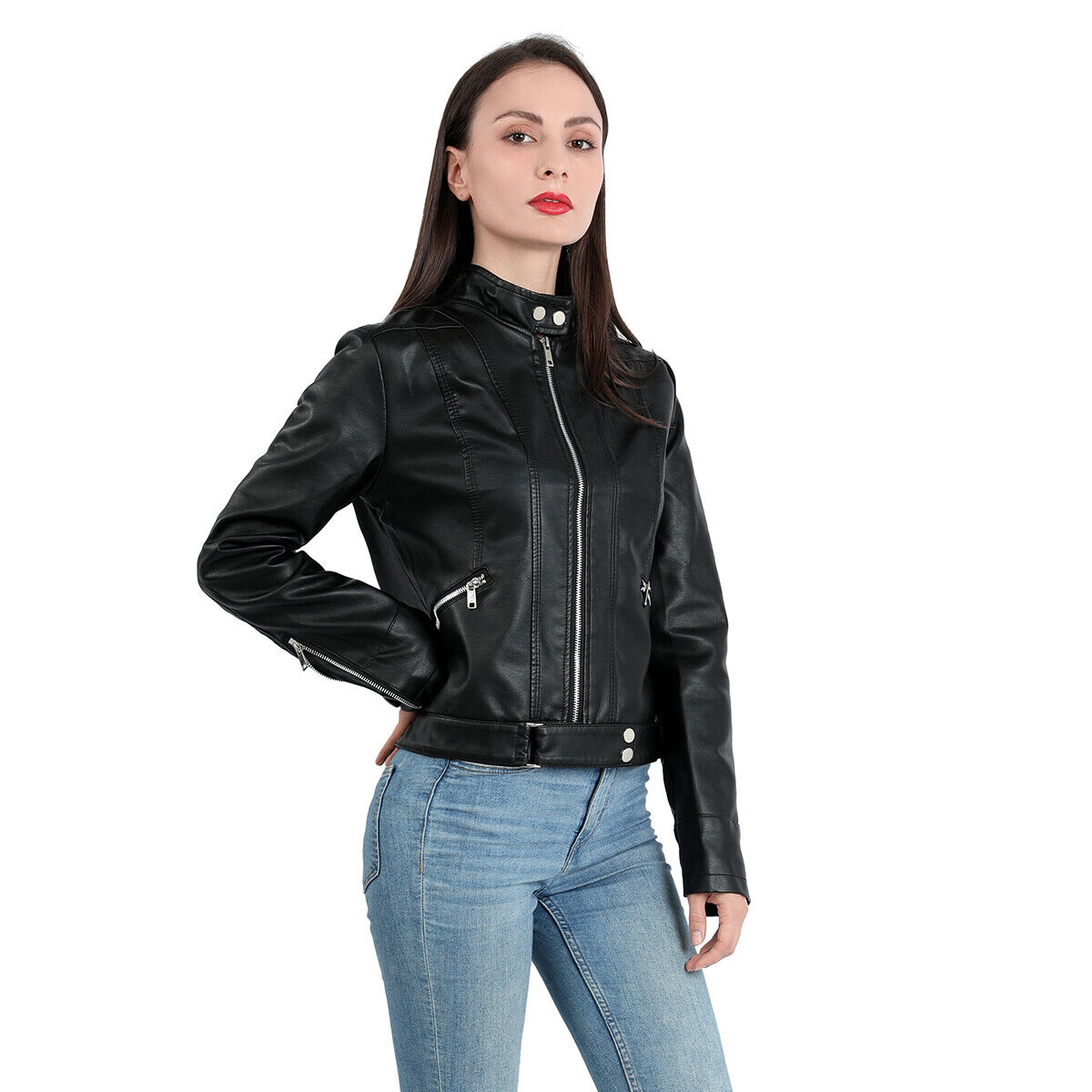 Everly | Women's Fitted Leather Jacket – Sleek & Chic Wardrobe Essential