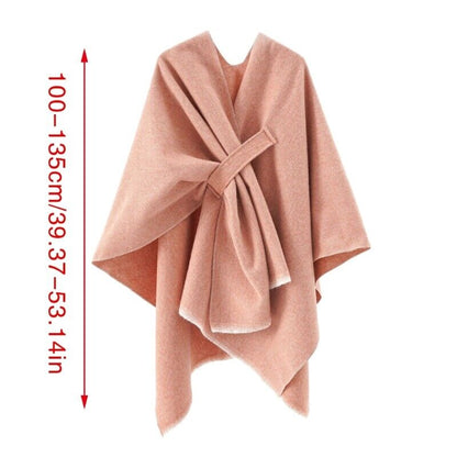 Paige | Women's Cashmere Poncho – Retro & Stylish Shawl Cloak for Cozy Elegance