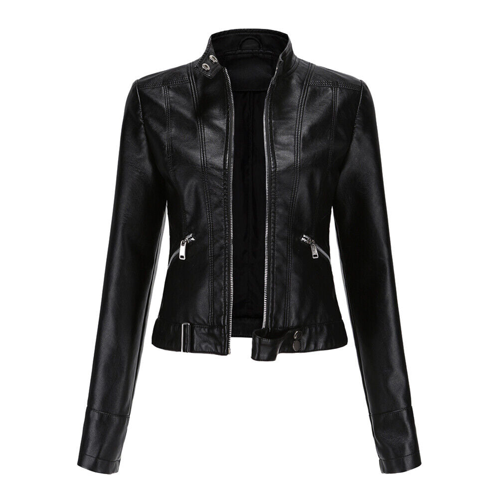 Everly | Women's Fitted Leather Jacket – Sleek & Chic Wardrobe Essential