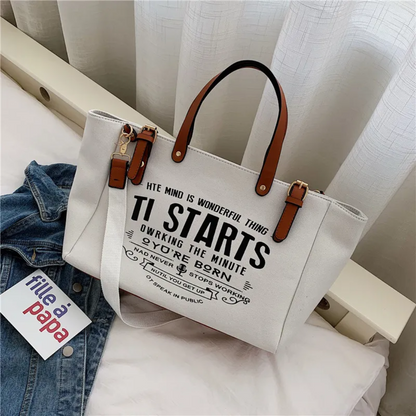 Elowen | Women's Large Tote Bag - Casual & Trendy Canvas Bag