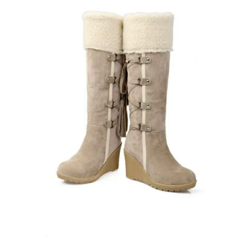 Adele | Women's Warm Winter Wedge Boots – Cozy, Stylish & Cold-Weather Ready