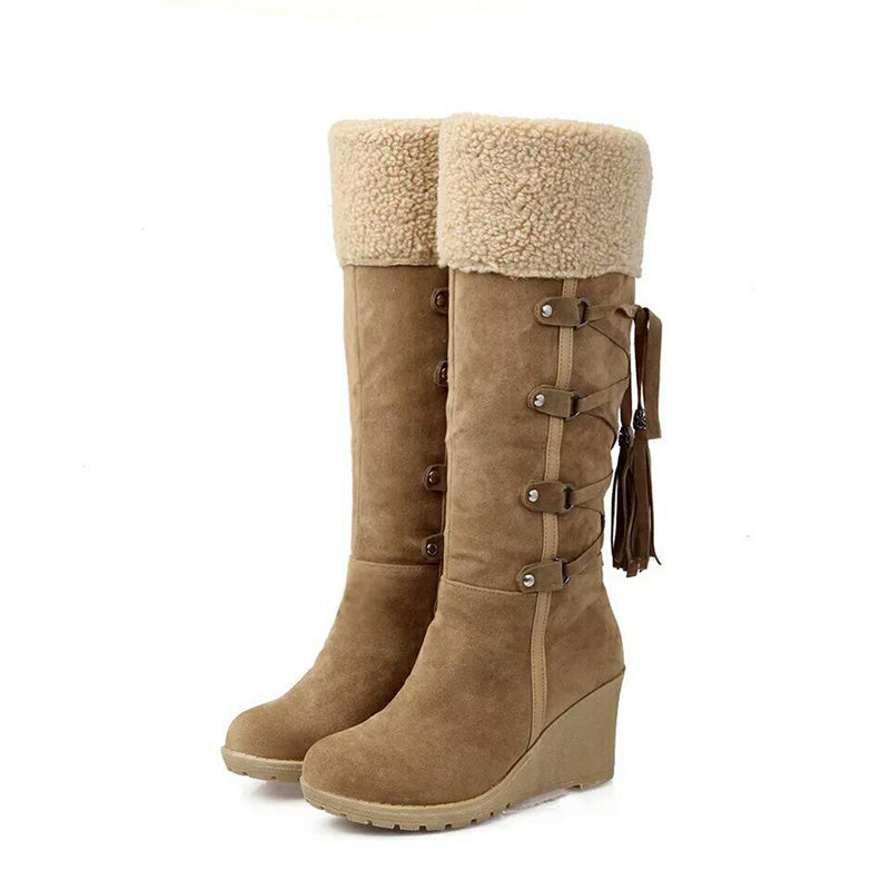 Adele | Women's Warm Winter Wedge Boots – Cozy, Stylish & Cold-Weather Ready