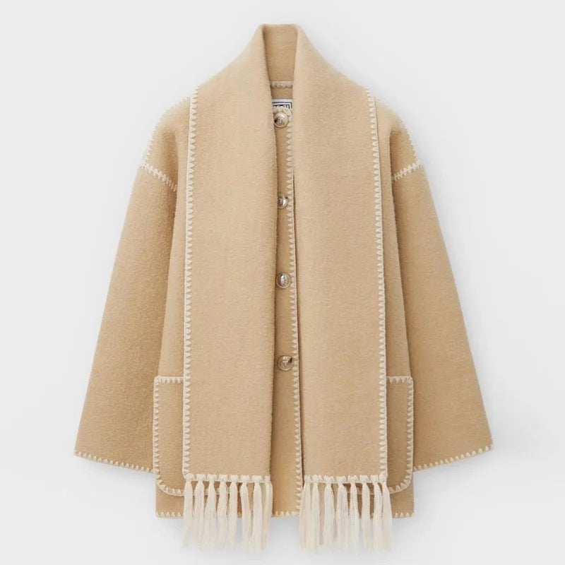 Clara | Women's Scarf Coat - Effortless Elegance for Cooler Days