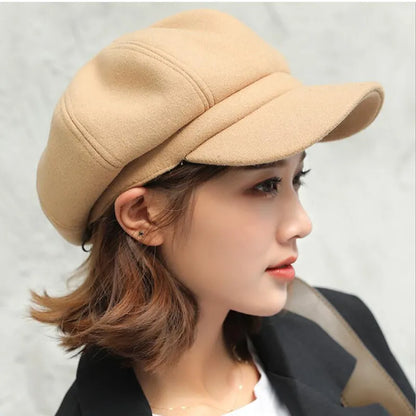 Yasmin | Women's Wool Newsboy Cap – Elegant, Warm & Perfect for Any Season