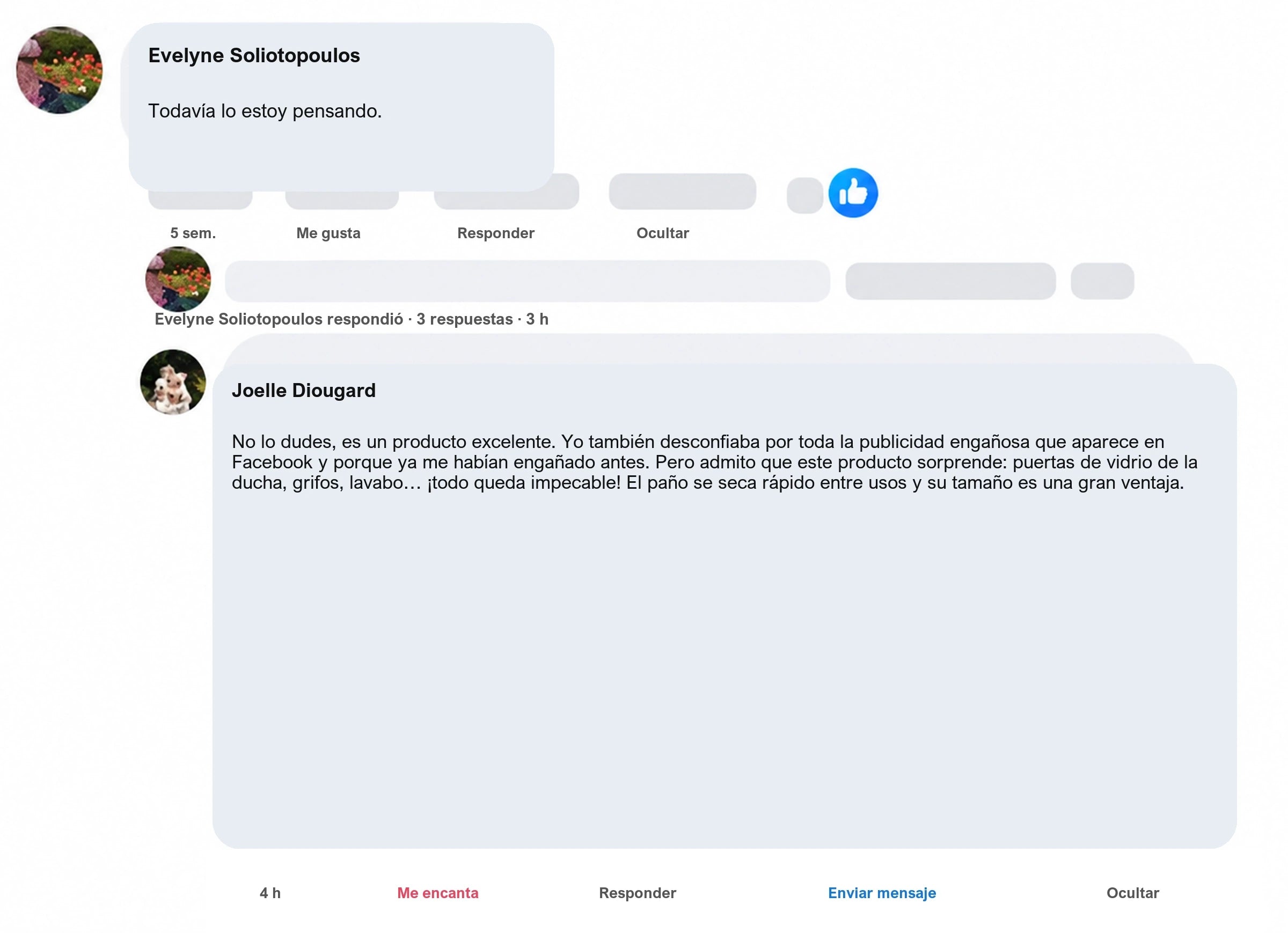 Opinion de un cliente sobre el pano NELVAY