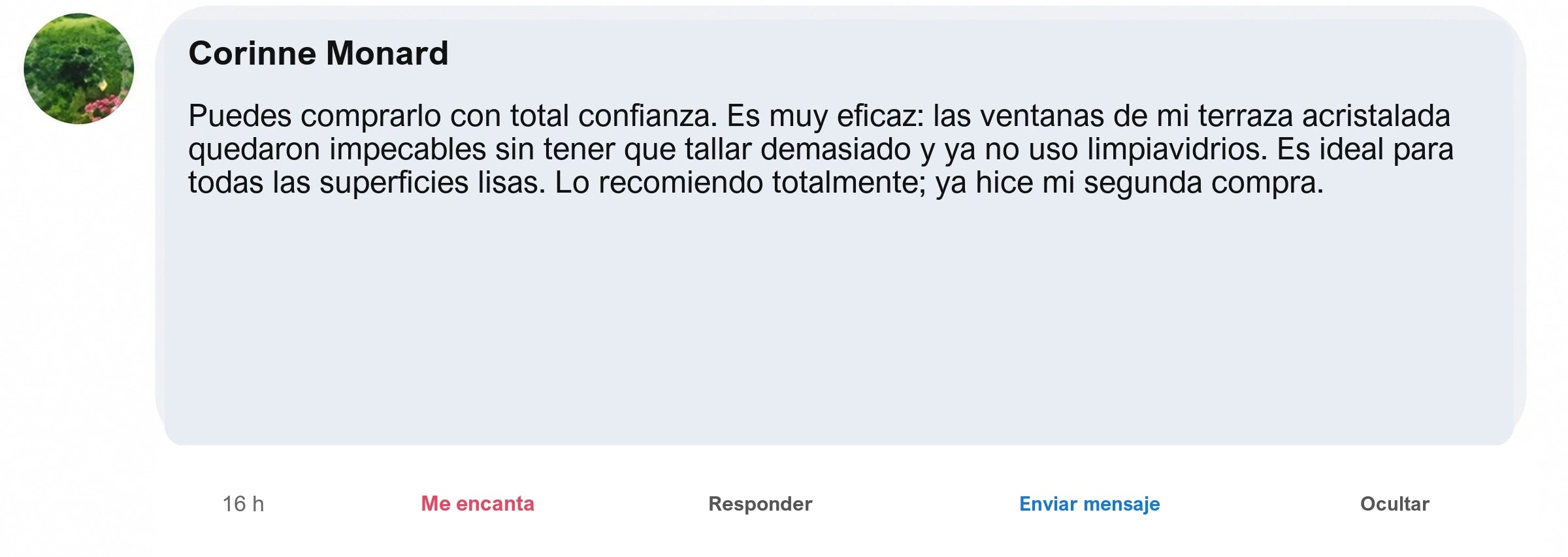 Opinion de un cliente sobre el pano NELVAY