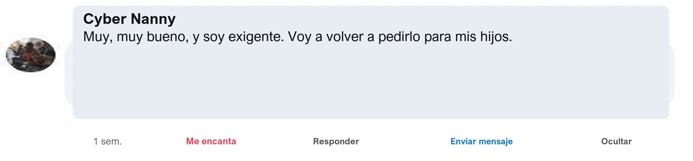 Opinion de un cliente sobre el pano NELVAY