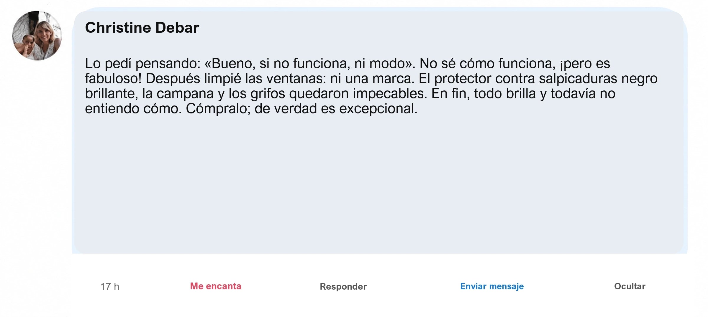 Opinion de un cliente sobre el pano NELVAY